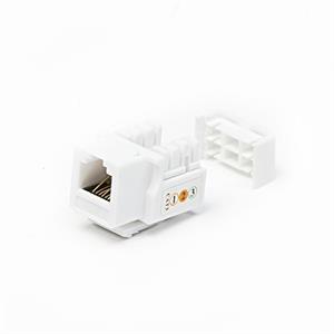 Frutto keystone telefonico RJ11/RJ12 colore bianco