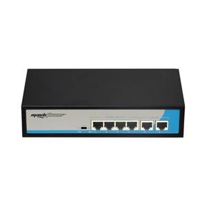 Switch 4 porte fast PoE, 2 porte uplink fast, fino a 250 metri, con funzione VLAN