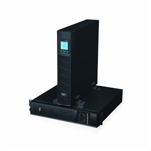 Gruppo di continuità on-line 3000VA/2700W doppia conversione, convertibile rack o tower, 6 batterie 12V/9AH, 4 uscite IEC, EPO, slot SNMP , slot modulo batterie aggiuntive