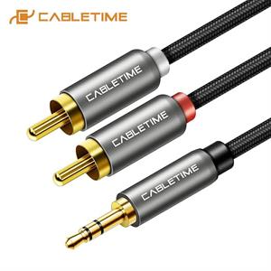 Cavo stereo jack 3.5mm, da M a 2 RCAM,colore space grey, lunghezza 3 metri