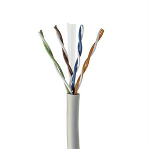 Matassa UTP Cat6 rame 0,5mm, 305 metri, 24 AWG, con certificazione CPR, materiale PVC, colore grigio