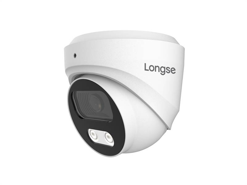 Videocamera Dome IP 5MP, con funzionalità AI, H265, con ottica 2.8mm, microfono incorporato, grado di protezione IP67