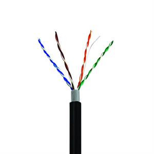 Matassa U/UTP Cat5e rame, 305 metri, 24 AWG, materiale PVC+PE,Outdoor, colore nero