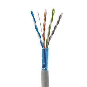 Matassa FTP Cat5e rame 0,45mm, 100 metri, 26 AWG, con certificazione CPR, materiale PVC, colore grigio