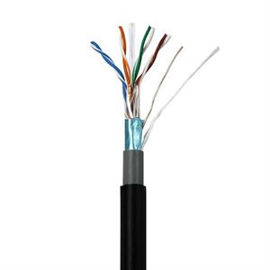 Matassa FTP Cat6 rame 0,56mm, 305 metri, 23 AWG, da esterno, materiale PVC e PE, colore nero