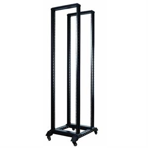 Rack a pavimento Open Frame 32 unità 600x600x1600, 4 montanti, colore nero